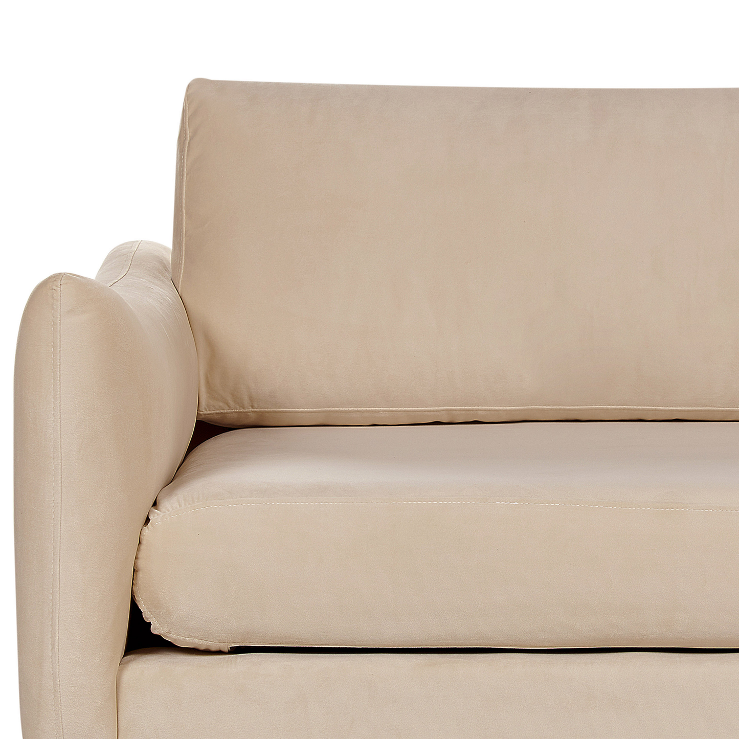 3-Sitzer Sofa Samtstoff beige VINTERBRO