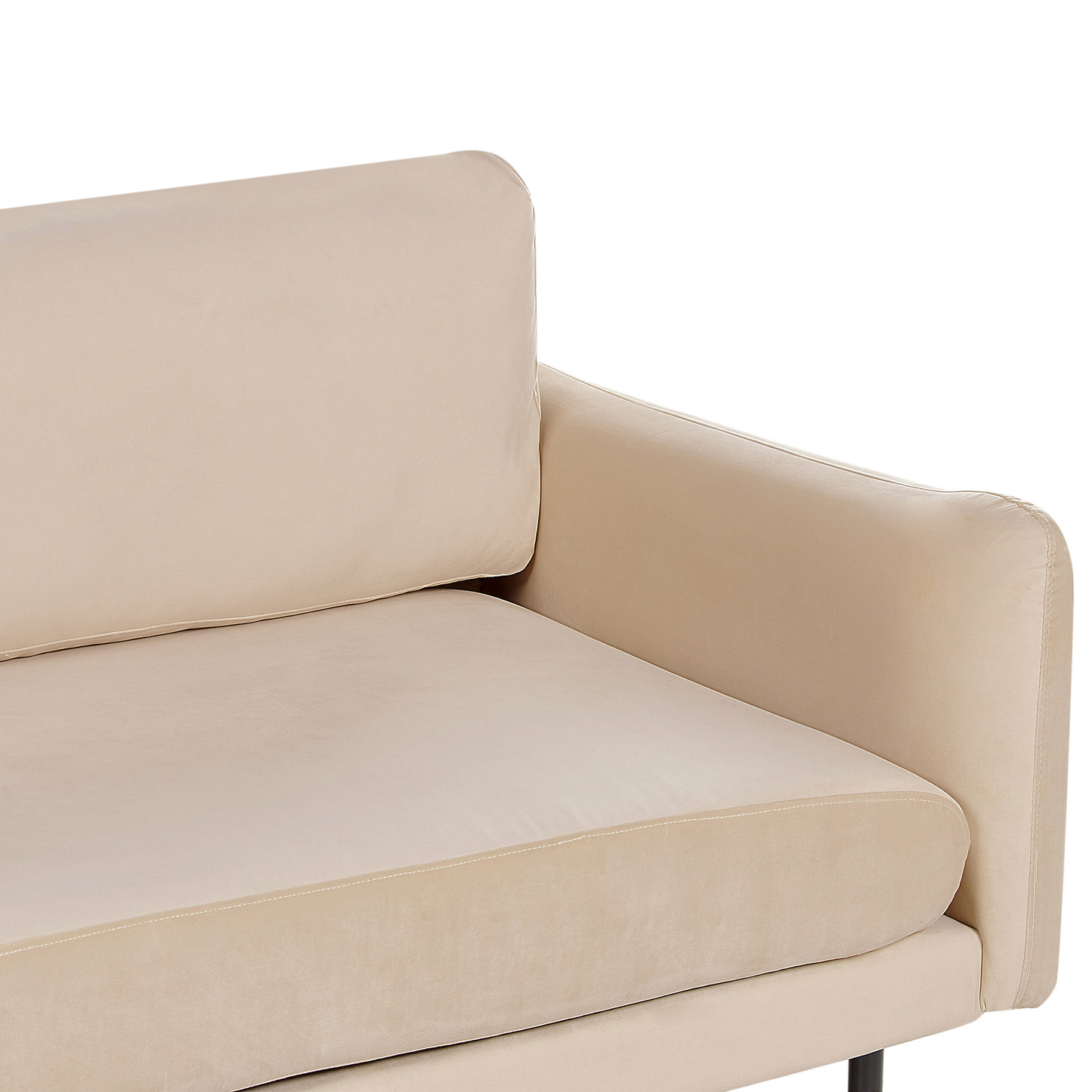3-Sitzer Sofa Samtstoff beige VINTERBRO