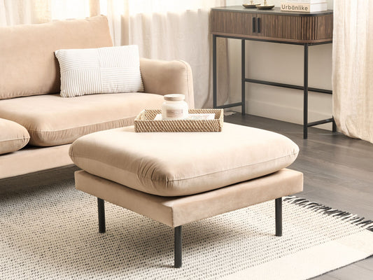 Ottomane VINTERBRO Samtstoff Beige