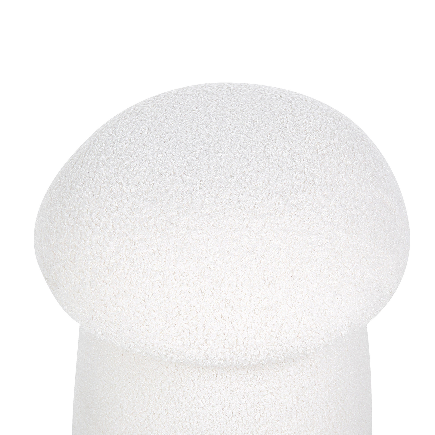 Pouf Bouclé cremeweiss ⌀ 45 cm Pilzform TIOGA