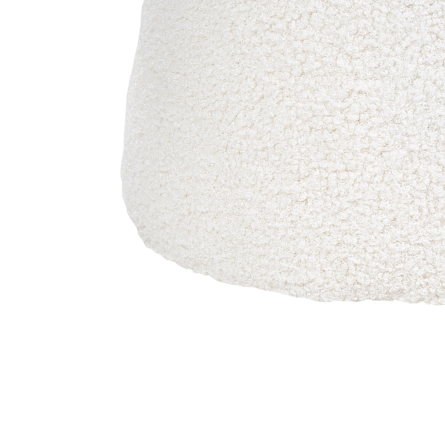 Pouf Bouclé cremeweiss ⌀ 45 cm Pilzform TIOGA