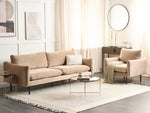 Sofa Set Samtstoff beige 4-Sitzer VINTERBRO