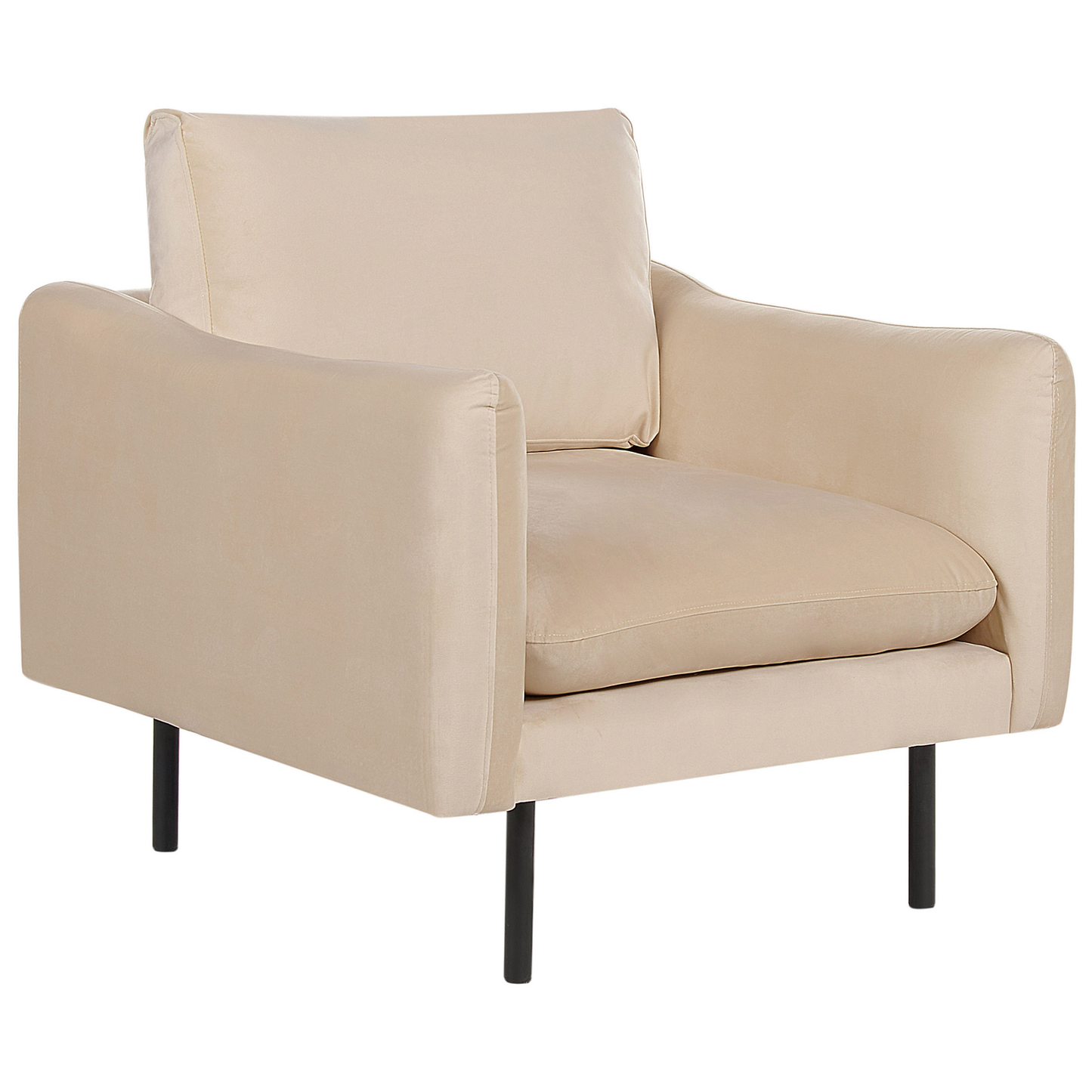 Sofa Set Samtstoff beige 4-Sitzer VINTERBRO