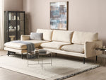 4-Sitzer Ecksofa Samtstoff hellbeige rechtsseitig VINTERBRO