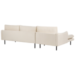 4-Sitzer Ecksofa Samtstoff hellbeige rechtsseitig VINTERBRO