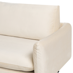 4-Sitzer Ecksofa Samtstoff hellbeige rechtsseitig VINTERBRO