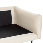 4-Sitzer Ecksofa Samtstoff hellbeige rechtsseitig VINTERBRO