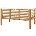 Lounge Set mit Tisch 4-Sitzer PACIFIC Akazienholz Cremeweiss