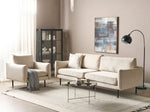 Sofa Set Samtstoff hellbeige 4-Sitzer VINTERBRO