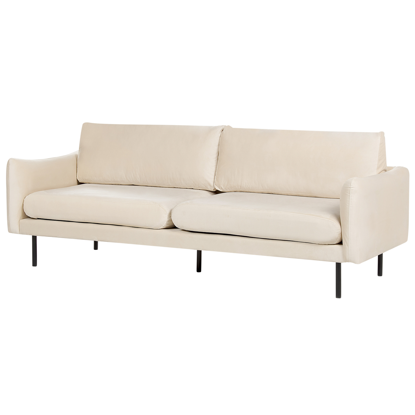 Sofa Set Samtstoff hellbeige 4-Sitzer VINTERBRO