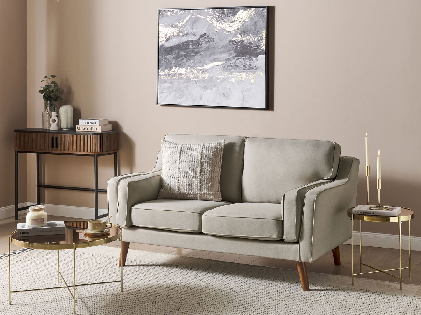 2-Sitzer Sofa beige LOKKA