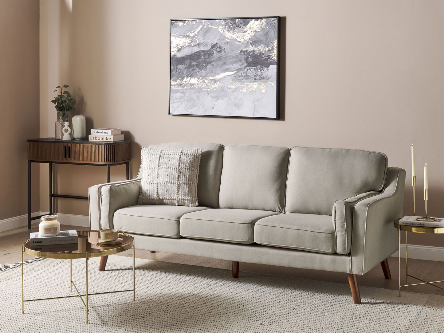 3-Sitzer Sofa beige LOKKA