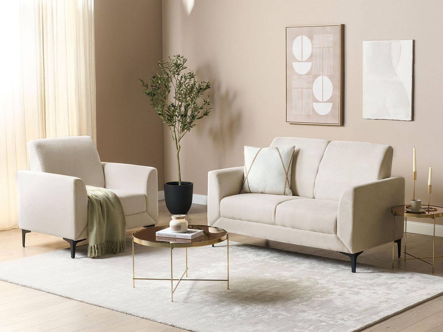 2-Sitzer Sofa beige FENES