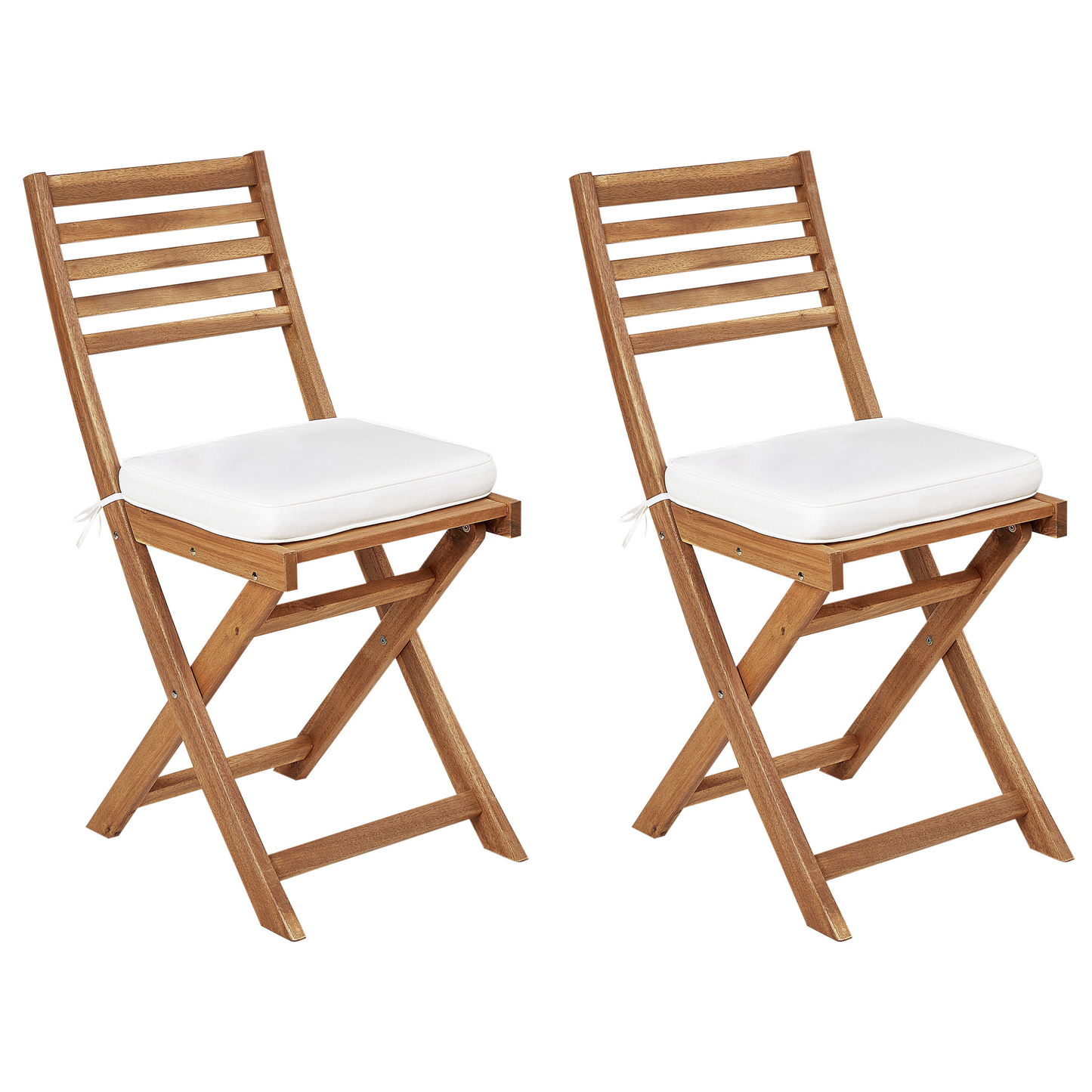 Gartenstuhlkissen 2er Set FIJI 29 x 38 cm Cremeweiss