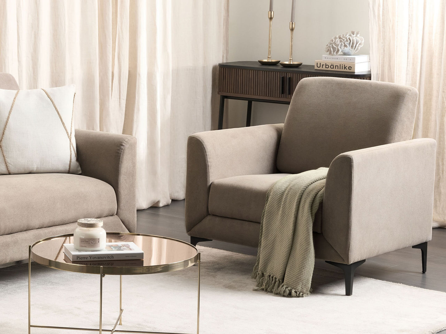 Sessel FENES Stoff Taupe