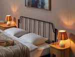 Tischlampe 2er Set ARWADITO Keramik Cremeweiss