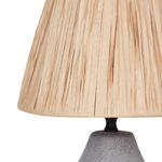 Tischlampe 2er Set ARWADITO Keramik Grau