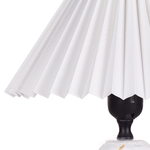 Tischlampe 2er Set Keramik weiss / blau 35 cm Kegelform GENFEL
