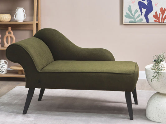 Chaiselongue olivgrün linksseitig BIARRITZ