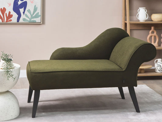 Chaiselongue olivgrün rechtsseitig BIARRITZ