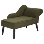 Chaiselongue olivgrün rechtsseitig BIARRITZ