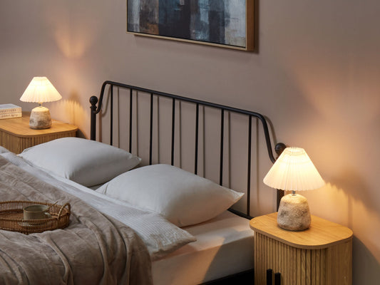 Tischlampe 2er Set ZEYI Keramik Weiss