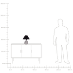 Tischlampe 2er Set ZEYI Keramik Schwarz