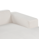 4-Sitzer Ecksofa Cord cremeweiss linksseitig LUNGO
