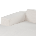 4-Sitzer Ecksofa Cord cremeweiss rechtsseitig LUNGO