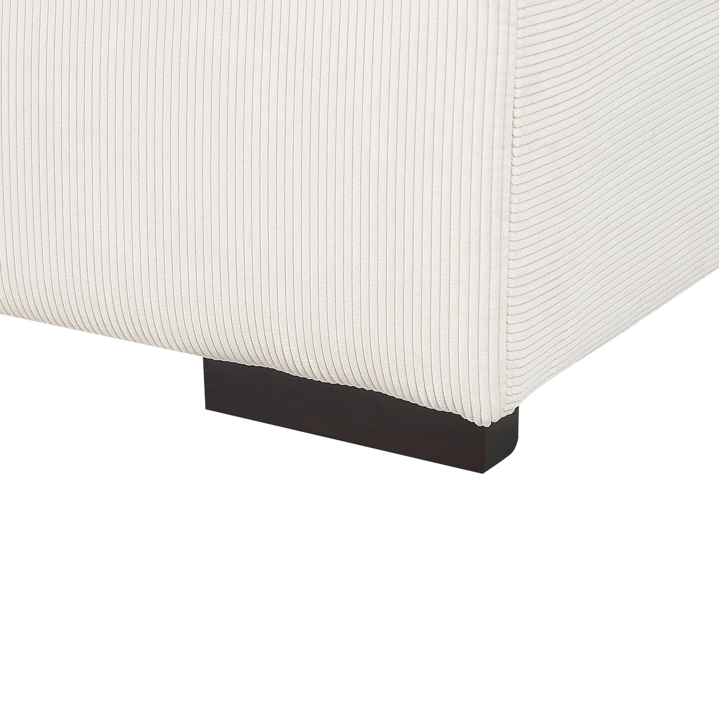 Ottomane LUNGO Cord Cremeweiss