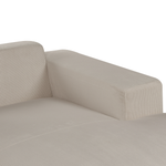 4-Sitzer Ecksofa Cord beige linksseitig LUNGO