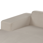 4-Sitzer Ecksofa Cord beige rechtsseitig LUNGO