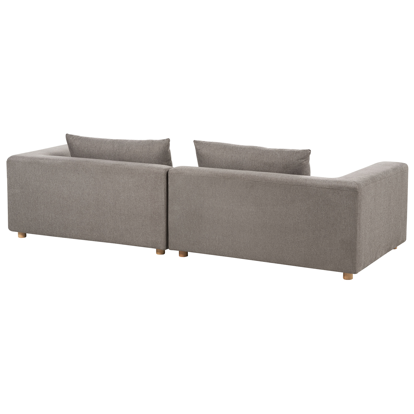 3-Sitzer Sofa braun mit Kissen LERMON