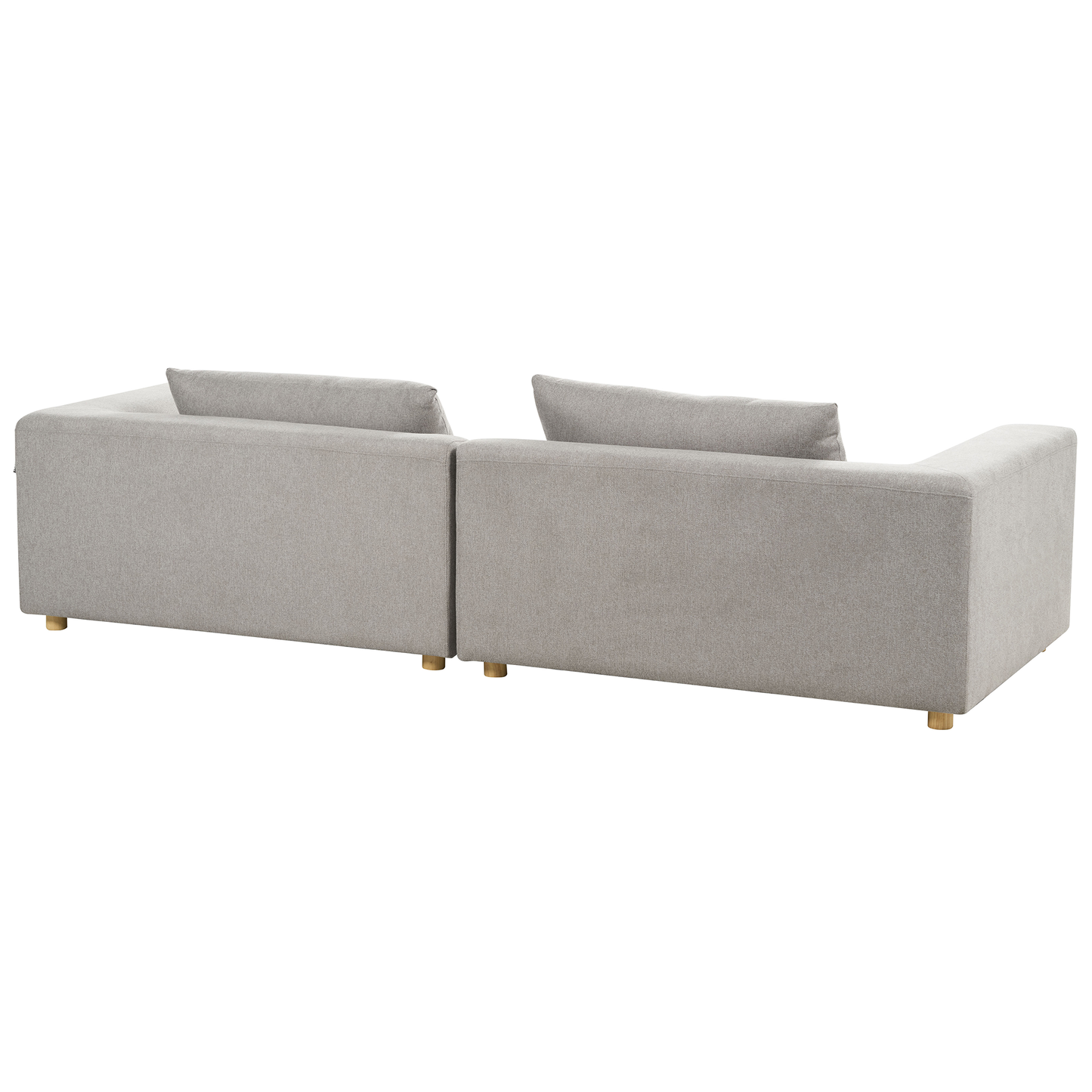 3-Sitzer Sofa hellgrau mit Kissen LERMON