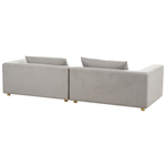 3-Sitzer Sofa hellgrau mit Kissen LERMON