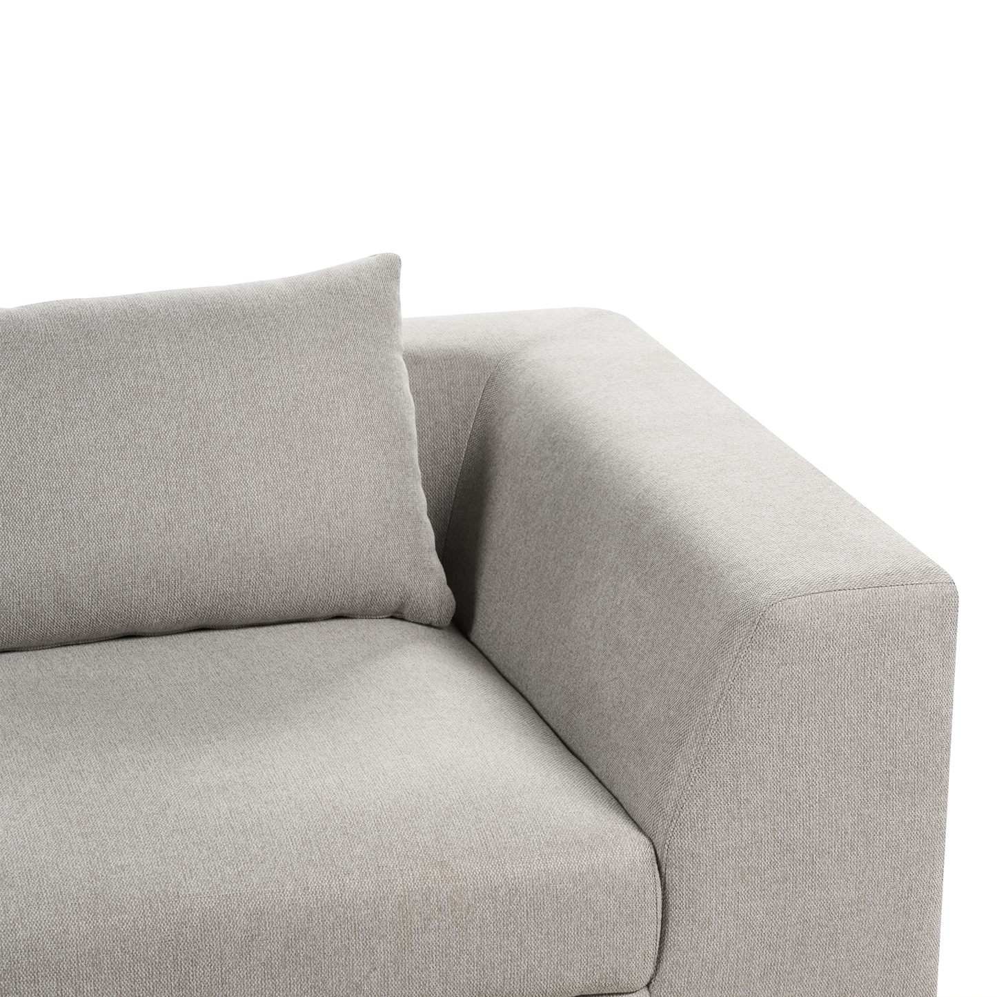 3-Sitzer Sofa hellgrau mit Kissen LERMON