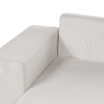 3-Sitzer Ecksofa Cord hellbeige rechtsseitig mit Schlaffunktion Stauraum LUSPA