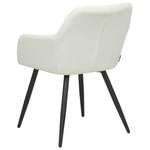 Esszimmerstuhl 2er Set CASMALIA Samtstoff Cremeweiss