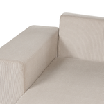 3-Sitzer Ecksofa Cord taupe rechtsseitig mit Schlaffunktion Stauraum LUSPA