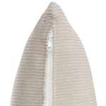 3-Sitzer Ecksofa Cord taupe rechtsseitig mit Schlaffunktion Stauraum LUSPA