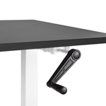 Schreibtisch schwarz / weiss 120 x 72 cm manuell höhenverstellbar DESTINES