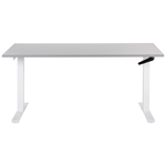 Schreibtisch grau / weiss 160 x 72 cm manuell höhenverstellbar DESTINES