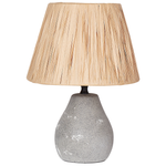 Tischlampe 2er Set ARWADITO Keramik Grau