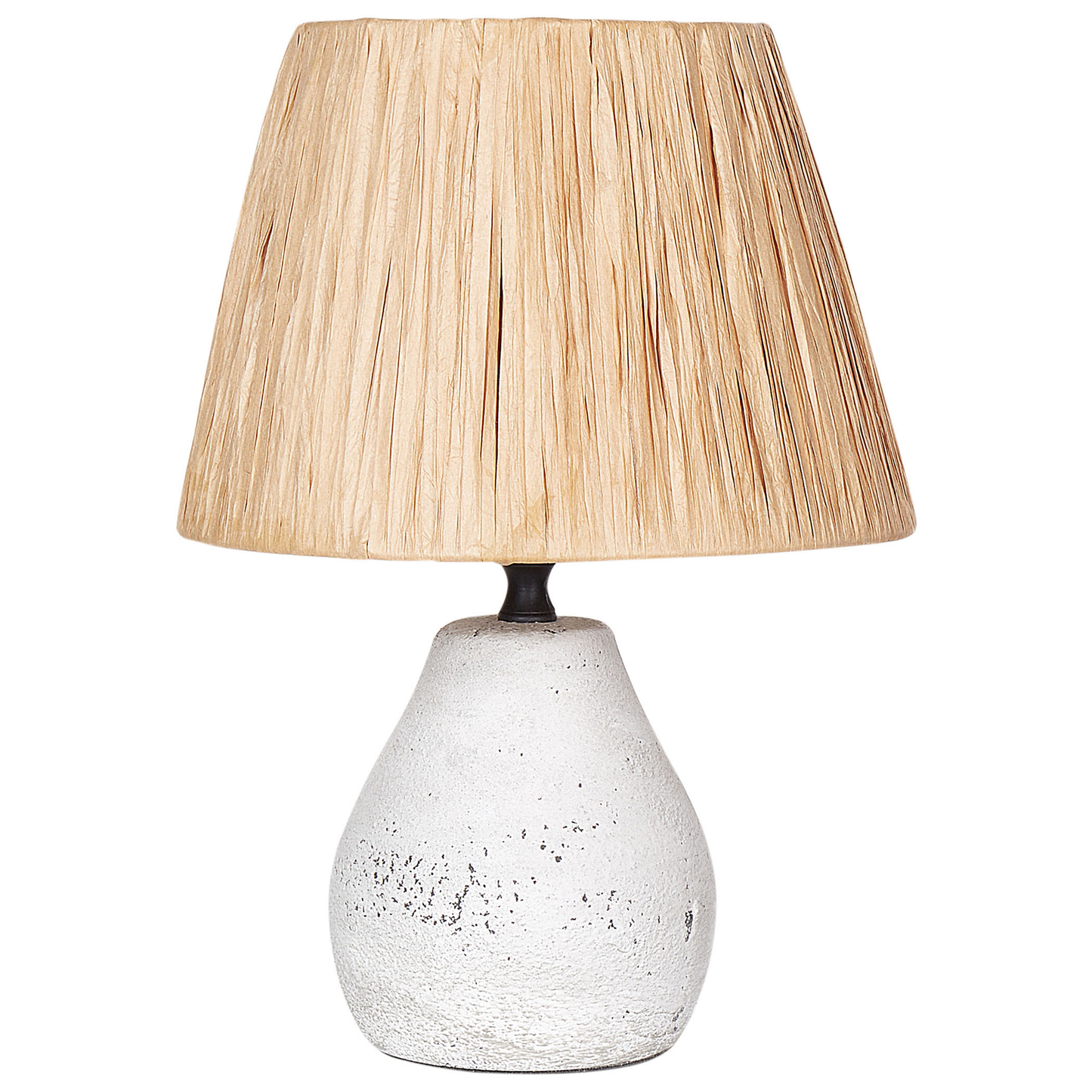 Tischlampe 2er Set ARWADITO Keramik Cremeweiss