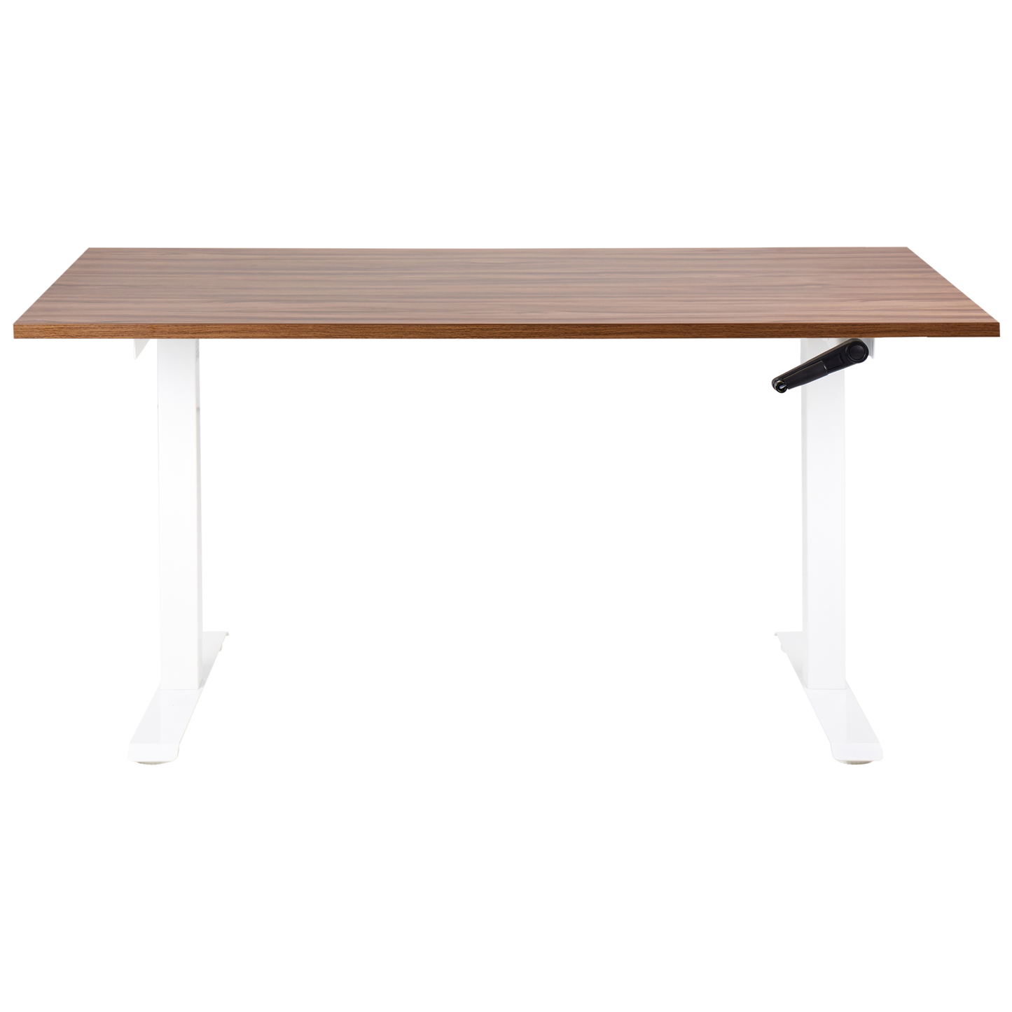 Schreibtisch braun / weiss 160 x 72 cm manuell höhenverstellbar DESTINES