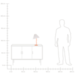 Tischleuchte ALWERO Metall Orange