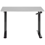 Schreibtisch grau / schwarz 120 x 72 cm manuell höhenverstellbar DESTINES