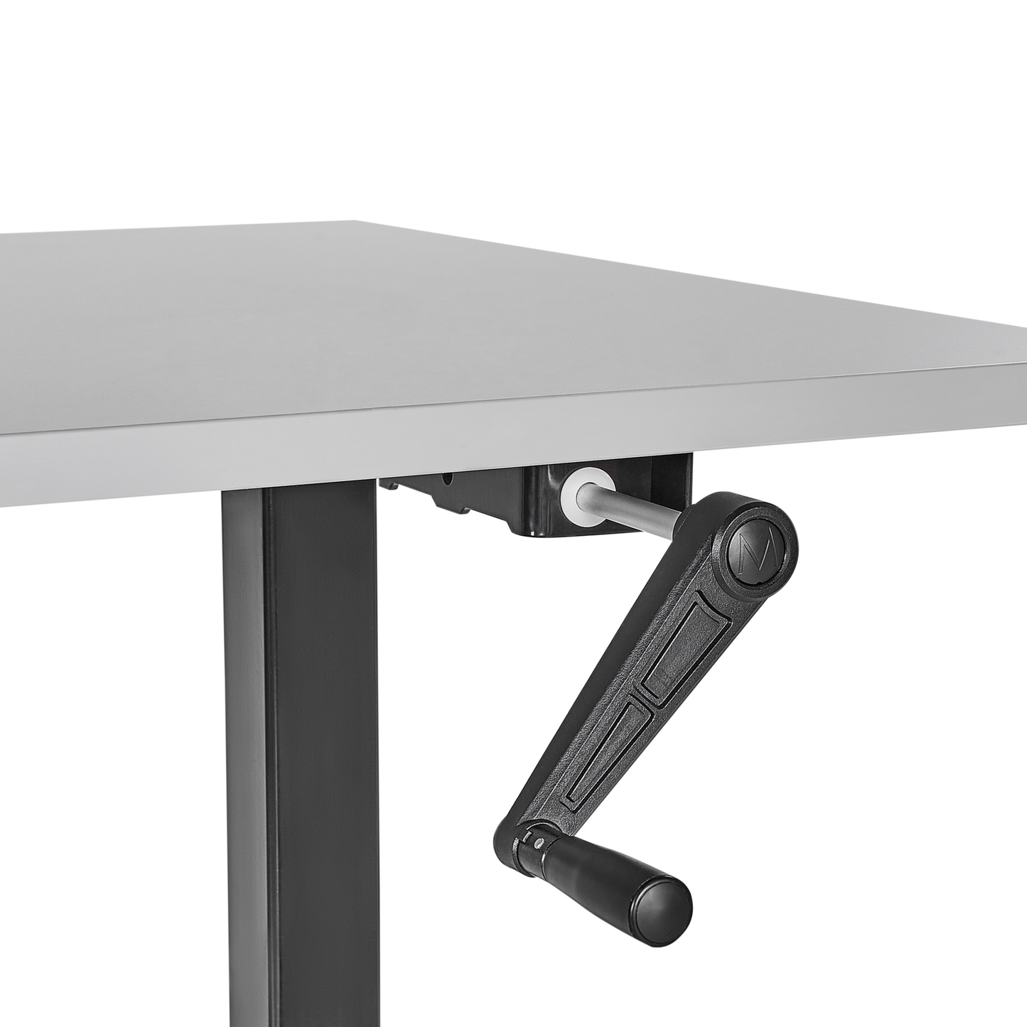 Schreibtisch grau / schwarz 120 x 72 cm manuell höhenverstellbar DESTINES