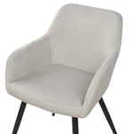 Esszimmerstuhl 2er Set CASMALIA Samtstoff Taupe