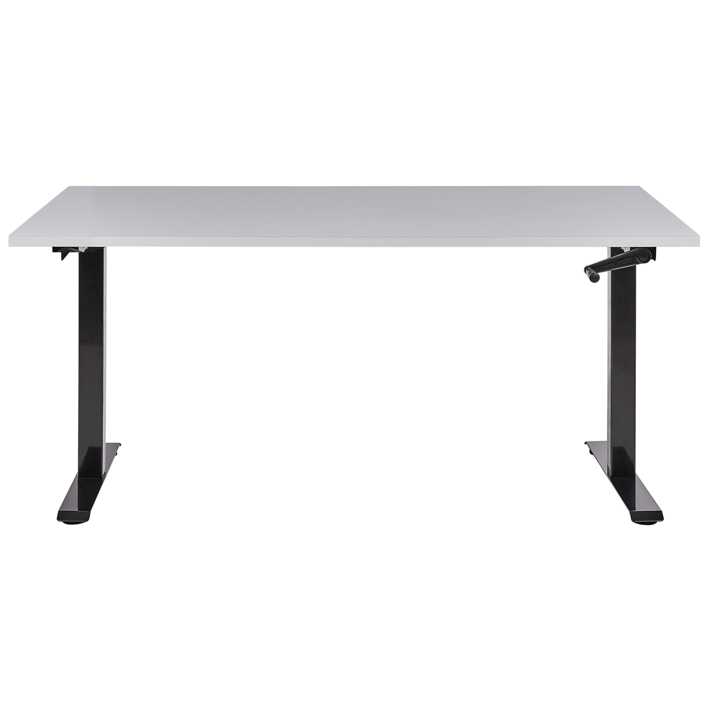 Schreibtisch grau / schwarz 160 x 72 cm manuell höhenverstellbar DESTINES